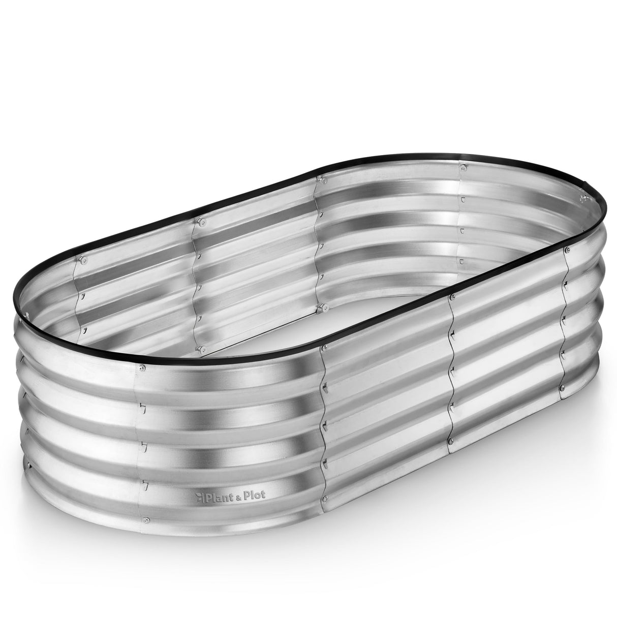 Galvanized Raised Garden Beds Outdoor // 4×2×1 ft Planter Raised Beds for Gardening, Vegetables, Flowers // Large Metal Garden Box (Silver) // Patented Tool-Free Design Plant & Plot