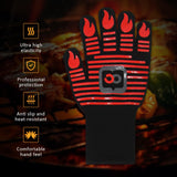 OURCAMP BBQ Gloves, 1472 Degree F Heat Resistant Grilling Gloves Silicone Non-Slip Oven Gloves Long Kitchen Gloves for Barbecue, Cooking, Baking, Cutting (Red) OURCAMP