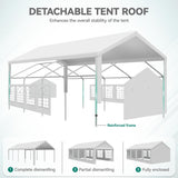 YITAHOME 13x26 ft Party Tent Outdoor Wedding Event Shelters Heavy Duty Upgraded Galvanized Canopy with Large White Roof, Removable Sidewalls & 2 Storage Bags YITAHOME