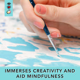 Bright Stripes Paint by Number Kit for Kids: Easy to Follow Paint by Numbers Canvas with Frame Kids Paint Kit (Paint by Numbers Butterflies + Blooms) Bright Stripes