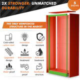 METALTIGER Metal Storage Cabinet with Digital Lock | Garage Storage Cabinet | Pegboard | 71" Lockable Tool Cabinet | Locking Cabinets (Red) METALTIGER