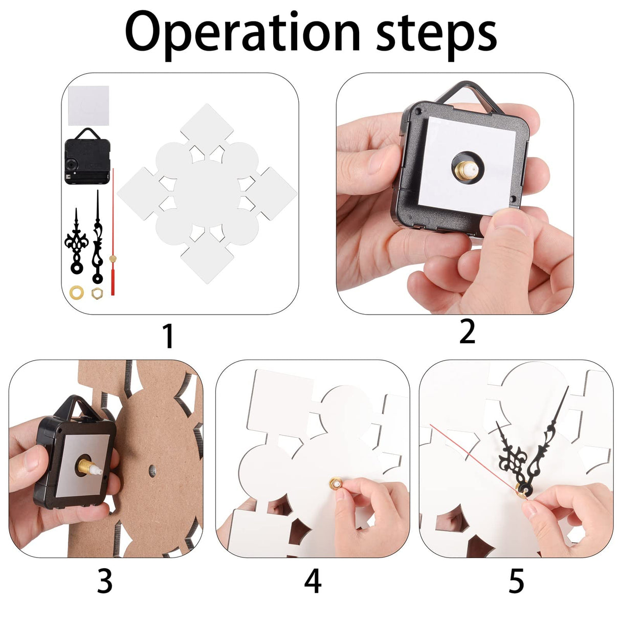 Sublimation Blank Wall Clock - 7.9" Wood Wall Clocks Silent Non-Ticking Decorative Wall Clock Battery Operated Clock Wyleaves