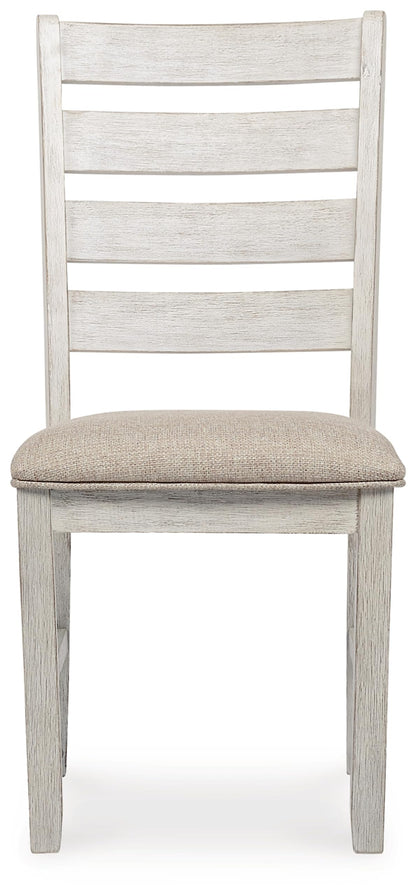 Signature Design by Ashley Skempton Modern Farmhouse Dining Room Chair, 2 Count, Whitewash - WoodArtSupply