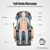 Real Relax Massage Chair Full Body, Zero Gravity SL Track Shiatsu Recliner with Shortcut Key, PS3100(Brown) Real Relax