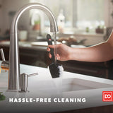 DI ORO Silicone Spatula Set - Rubber Kitchen Spatulas for Baking, Cooking, & Mixing - 600°F Heat-Resistant & BPA Free Silicone Scraper Spatulas for Nonstick Cookware - Dishwasher Safe (3pc, Black) di Oro Living