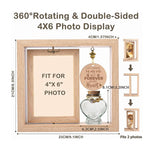 BEEMERIT 360° Rotating Pet Memorial Frame with Keepsake Jar – Double-Sided 4x6 Photo Display for Pet Loss – Perfect Remembrance Gift for Dog and Cat Owners BEEMERIT