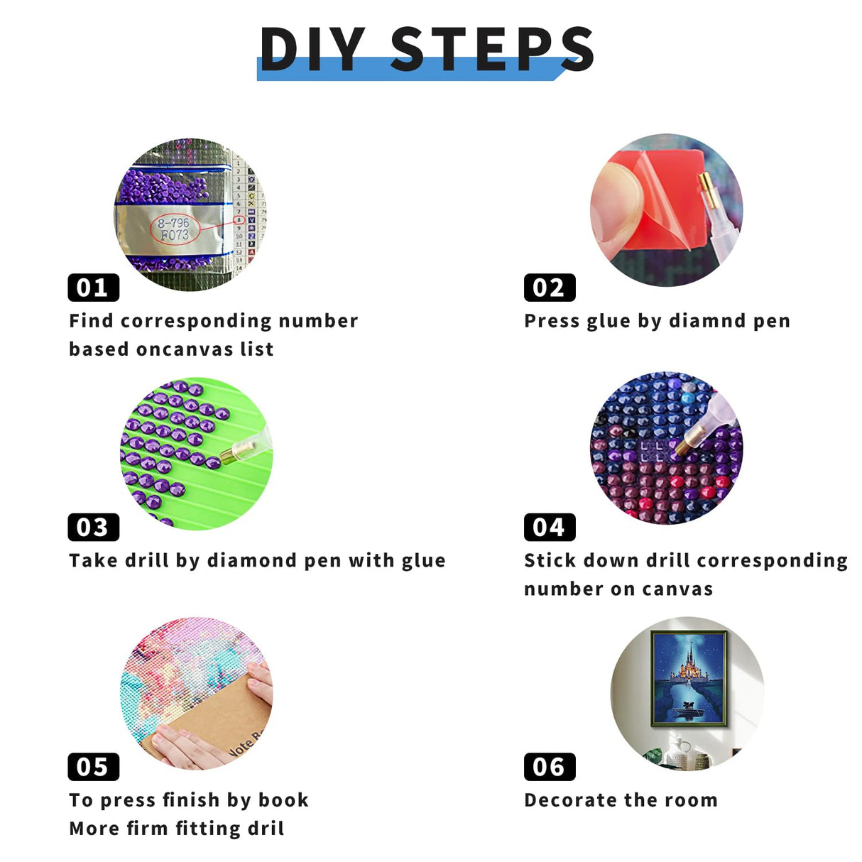 FFPTBNYX 12Pack Diamond Painting Kits for Adults,5D Cartoon Series Diamond Art Kit for Beginners, DIY Paint with Diamonds Round Full Drill Paintings Gem Art for Home Wall Decor 12x16 Inch FFPTBNYX