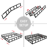 ALDRICH Box Springs Full 9 Inch, Heavy Duty Metal Frame Mattress Foundation with Easy Clean Cover, Noise Free, Easy Assembly ALDRICH
