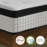 ZLNDR Full Size Mattress 12 Inch Deluxe Hybrid Mattresses Without Fiberglass, Medium Firm with Cooling Gel Memory Foam and Pocket Coil for Pressure Relief, Motion Isolation, Edge Support, CertiPUR-US ZLNDR