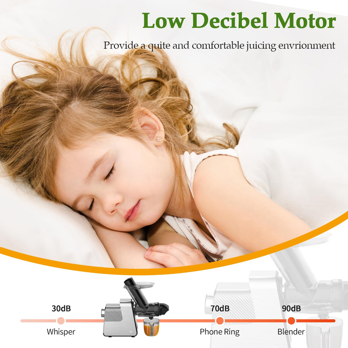 Masticating Juicer Machines, 3.5" Large Feed Chute Cold Press Juicer Fit Whole Fruits Vegetables with Quiet Motor | 5 Speed Modes | Easy to Clean with Brush | BPA Free (Silver & Black) anybear