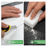 STICKGOO Smooth Drop Ceiling Tiles 2ft x 2ft, PVC Ceiling Tile 24 x 24in - Waterproof, Fire-Rated to Prevent Breakage - Package of 12 Tiles Cover 48 Sq. Ft, White STICKGOO