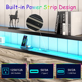 CHABUILDREARK Twin Bed Frame with Charging Station and LED Lights, Metal Platform Bed with Wood Storage Headboard, Rustic Barn Door Design, Noise Free, No Box Spring Needed, Wash Grey CHABUILDREARK