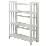 Casual Home 3-Shelf Folding Stackable Bookcase (27.5" Wide)-White Casual Home