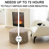 Asuprui Pouf Ottoman Stuffed Round Modern Foam Filled Ottoman Foot Rest Foot Stool Poufs for Living Room Chair Foot Stool Decorative Boho Foot Stool for Wedding Christmas Party Asuprui