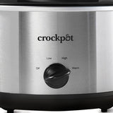 Crock-Pot 4.5 Quarts Manual Design Series Slow Cooker with 3 Manual Heat Settings Cooks Meals for 4 Plus People with Removable Stoneware Bowl, Silver Crock-Pot
