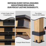 Yardsight Wood Gazebo 10' x 12', Hardtop Cedar Gazebo with Metal Roof, Outdoor Wooden Gazebo with Curtains, Permanent Pavilion Grill Gazebo for Backyard, Deck, Patio, Garden, Parties Yardsight