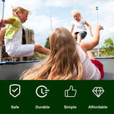 lasuroa 4 Pcs Trampoline Netting Cords, 15ft Each Black Trampoline Netting Cords Replacement Parts for Fence Netting Safety Trampoline Netting Cords Fits 12-16ft Trampolines lasuroa