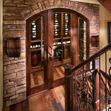 Newrays Antique 2 Pack Wood Wine Barrel Wall Sconce Lighting Fixture Up and Down Indoor Wall Lamps for Bar Area Steampunk Theme Newrays