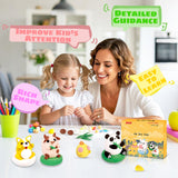 Air Dry Clay Kits: 9 DIY Animal Clay Kit for Kids 3+, Child-Safe Modeling with Guides, Creative Birthday & Holiday Gift for Boy & Girl LITTCO