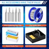 Electronics Soldering Iron Kit - 80W Digital LCD Solder Gun with ON/OFF Switch Adjustable Temperature Controlled and Fast Heating Thermostatic Design Welding Tools for DIY Welding Circuit Board… SREMTCH