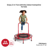 Radio Flyer 2-in-1 Kids' Trampoline, Mini Trampoline for Toddlers, Ages 3-6 Years Radio Flyer