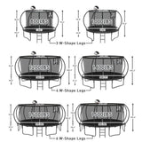SKYUP 2025 Upgraded 8 10 12 14 15 16 FT 1500lbs Tranpoline for Kids and Adults with Light+Sprinkler+Socks, Recreational Tranpoline with Basketball Hoop, Ladder, ASTM Approved Tranpoline for 7-10 Kids SKYUP