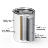 AGH 12 oz Sublimation Tumblers, 6 Pack Straight Tumbler with Lid and Straw, White Flat Cups AGH