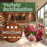 3 pcs metal sublimation door hanger blanks,10 inch circle Unfinished Blank Sign Door Hanger,sublimation ornament blanks decorative door hanger,blank door hangers,sublimation metal sign blanks GEKIXUTP