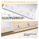 Upesitom Pull Out Cabinet Organizer, 15.3'' Deep Expandable Slide Out Cabinet Organizer Fixed with Adhesive Nano Film, Slide Out Drawers Pull Out Tray for Cabinet in Kitchen, Pantry, Bathroom, White Upesitom