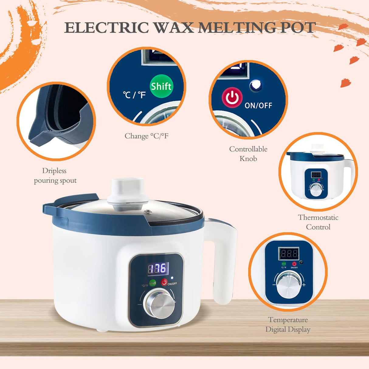 Complete Candle Making Kit with Digital Wax Melter,Kit for Candle Making,Products to Make Scented Candles at Home KQU