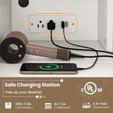 HAUOMS Makeup Vanity with Lights & Sliding Mirror, Vanity Desk with Jewelry Organizer, Glass Cabinet & 5 Drawers, Dressing Table, Modern White HAUOMS