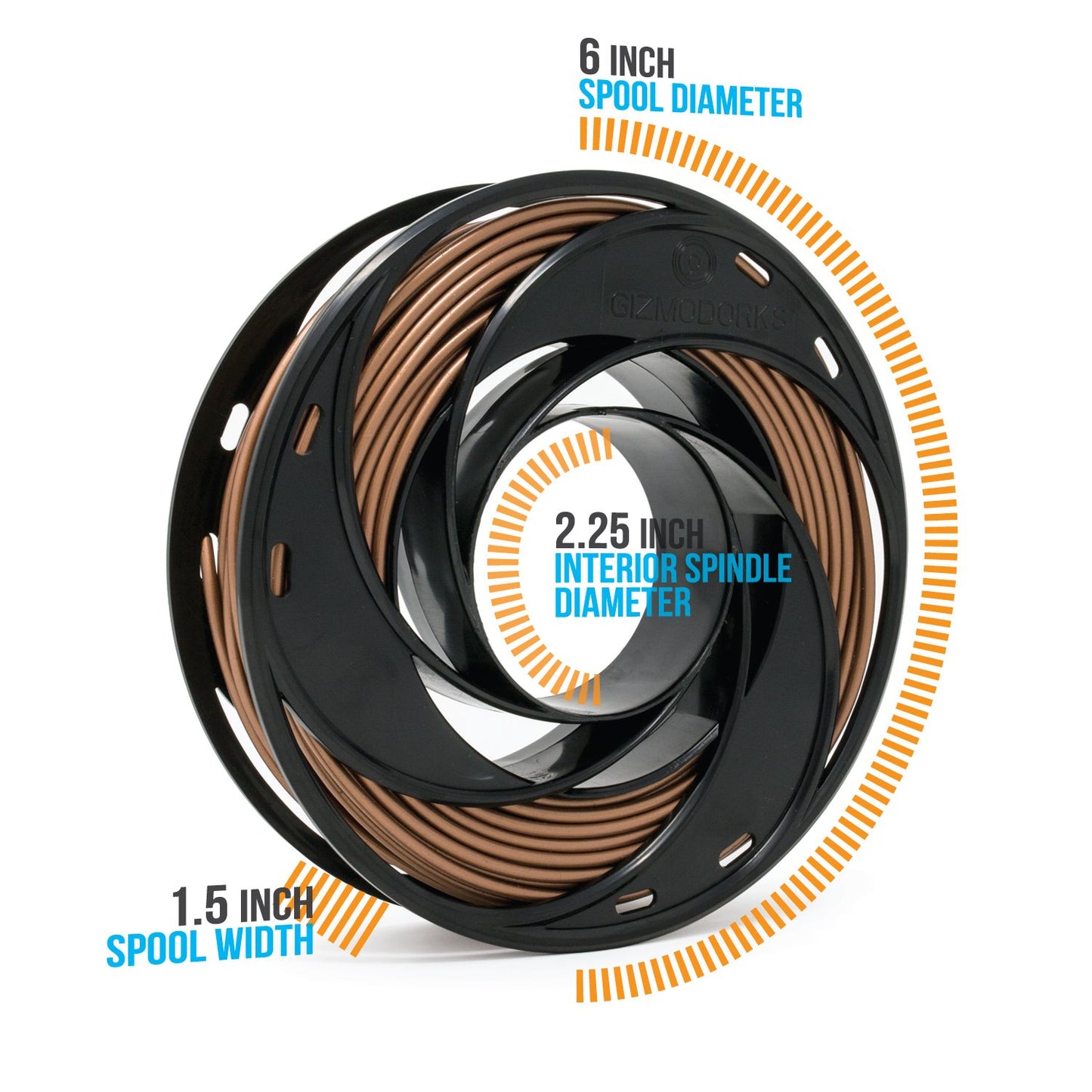 Gizmo Dorks Wood Filament for 3D Printers 1.75mm 200g