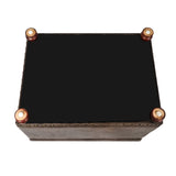 Decent Home 24'' Leather Ottoman with Storage Rectangle Foot Rest Ottomans Stool for Living Room(Brown,Leather Texture) Decent Home