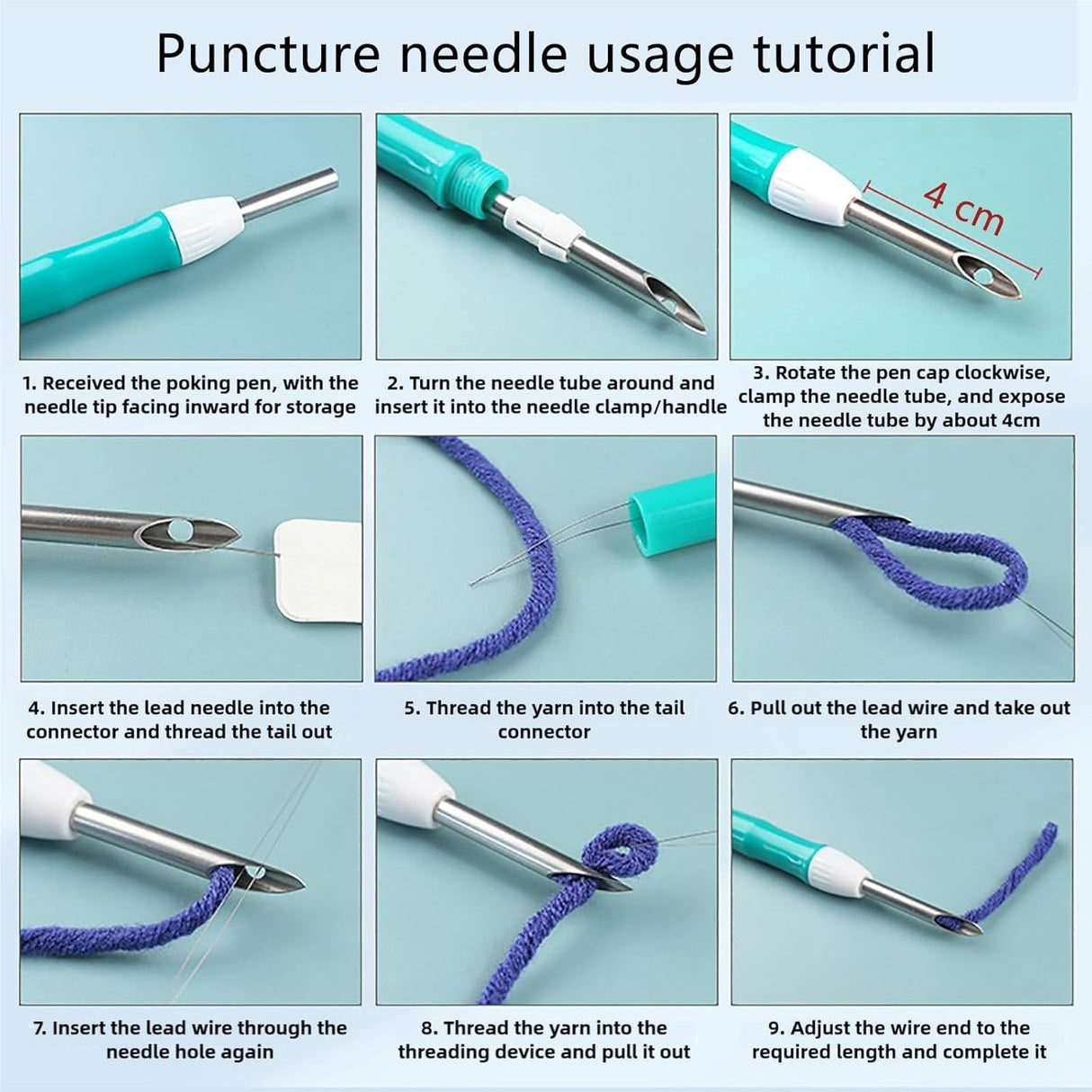 Punch Needle Kit for Beginners – Calf Punch Stitching Kit for Adults, DIY Needle Punch Kits for Art Crafts, Ideal for All Ages, Perfect for Festival Decorations & Gifts Generic