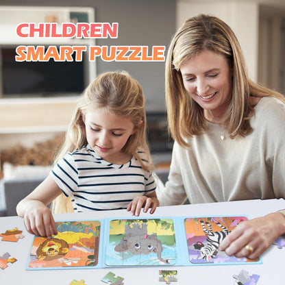 Magnetic Puzzles for Kids Ages 3 4 5 6, Puzzles for Kids Ages 4-8, Toddler Puzzles Ages 2-4, Wooden Jigsaw Puzzles Book for Preschool Toddlers, Travel Toys for 3-5 Year Old Board Games Boys and Girls