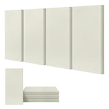UMIACOUSTICS 4 PCS Acoustic Wall Panels, 2“ Thick 23.6" x 11.8" Fiberglass Recording Studio Acoustical Treatments Panels, Self-adhesive Sound Absorbing Panels for Studios, Office, Home Theater. Beige UMIACOUSTICS