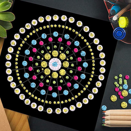 5 Pieces Mandala Dot Painting Tool Stencils Template Set, 8/12/16 Segment Creative Mandala Stencils Reusable Painting Stencils for DIY Painting Art Projects On-Airstore