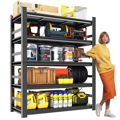 KILISTEELS Metal Garage Shelving Unit, Heavy Duty 5-Tier Adjustable Storage Shelves,3000 lbs Capacity, Industrial Shelves for Heavy Tools and Equipment, Ideal for Garage, Warehouse, Pantry, Basement KILISTEELS