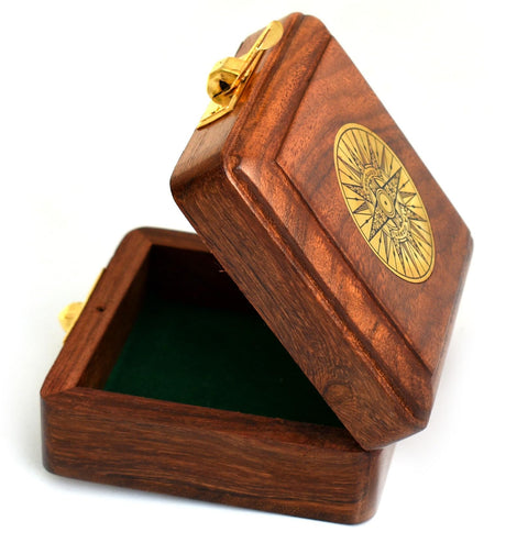 TA dizayn Antique 3" Indian Rosewood Keepsake Wooden Box -Decorative Vintage Storage Box - Antique TA dizayn