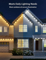 ANGELHALO Permanent Outdoor Lights, 100ft Smart Outdoor Lights with 72 LED Lights, Cool/Warm Eaves Lights IP65 Waterproof for Christmas, Halloween, Party, Compatible with Alexa, Google Assistant ANGELHALO