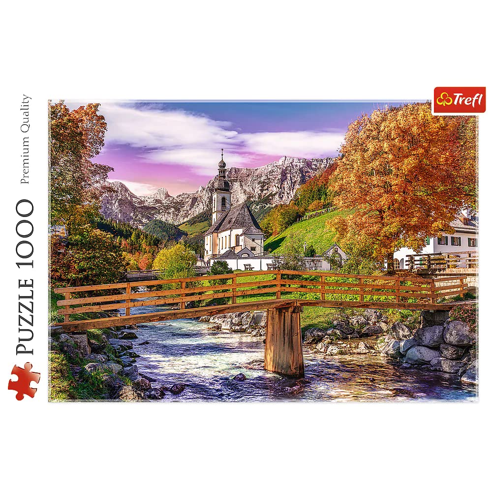 Trefl Autumn Bavaria 1000 Piece Jigsaw Puzzle Red 27"x19" Print, DIY Puzzle, Creative Fun, Classic Puzzle for Adults and Children from 12 Years Old Trefl