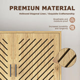 Hosnnile 71'' Kitchen Pantry Storage Cabinet, Farmhouse Rustic Freestanding Buffet Hutch Cupboard with 4 Doors + Open Top, Coffee Bar with 2 AC Outlets + 2 USB Charging Ports for Home, Kitchen Hosnnile