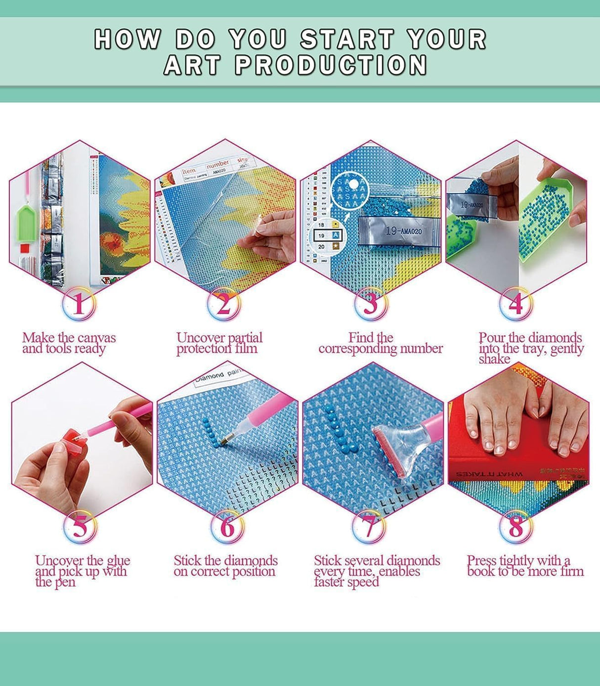 Lophomie Diamond Art Kits for Adults, 5D DIY Horse Diamond Painting Kits for Adults Beginners, Diamond Dots Kits Gem Arts Crafts for Home Wall Decor 14x14 Inch Lophomie