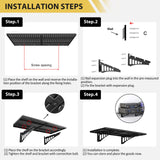 GarveeTech 2-Pack 1.6x4ft Garage Wall Shelving, Garage Storage Wall Garage Shelves for Wall Storage, Heavy Duty Garage Storage Rack Wall Mounted Floating Shelves, 560lbs Load Capacity GarveeTech