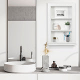 Houseables Recessed Wall Niche, Recessed Medicine Cabinet, Medicine Cabinet Insert, In Wall Shelf, Bathroom Niche, Insert for Drywall, Between Studs Shelf Replacement, Without No Mirror, 14x24 (17x27) Houseables