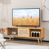 Television Stand, Medium (55" TV for Maximum), Natural WoodArtSupply