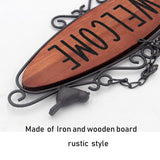 Funerom Rustic Small Wooden Welcome Sign Hanging Wood Farmhouse Porch Decorations for Front Door 12.2×5.1 in Funerom