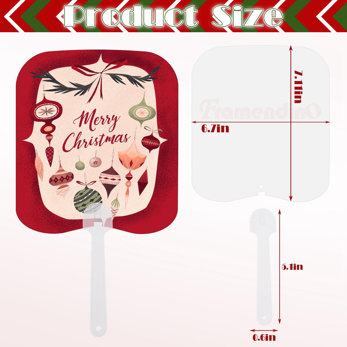 Framendino, 15 Pack Sublimation Fan Blanks Plastic Handheld Fans Double Sided for DIY Craft Rectangle Framendino