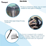 Tiimmgaal 15FT Mosquito Netting for Patio Umbrella Double Sided Patio Umbrella Canopy Netting &10X10 Ft gazebo (Black)(Does Not Contain Gazebo Patio Umbrella) (15FT Black) Tiimmgaal