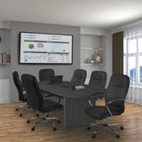 Regency Legacy Racetrack Conference Table with Tabletop Power & Data Port, 120", Ash Grey Regency